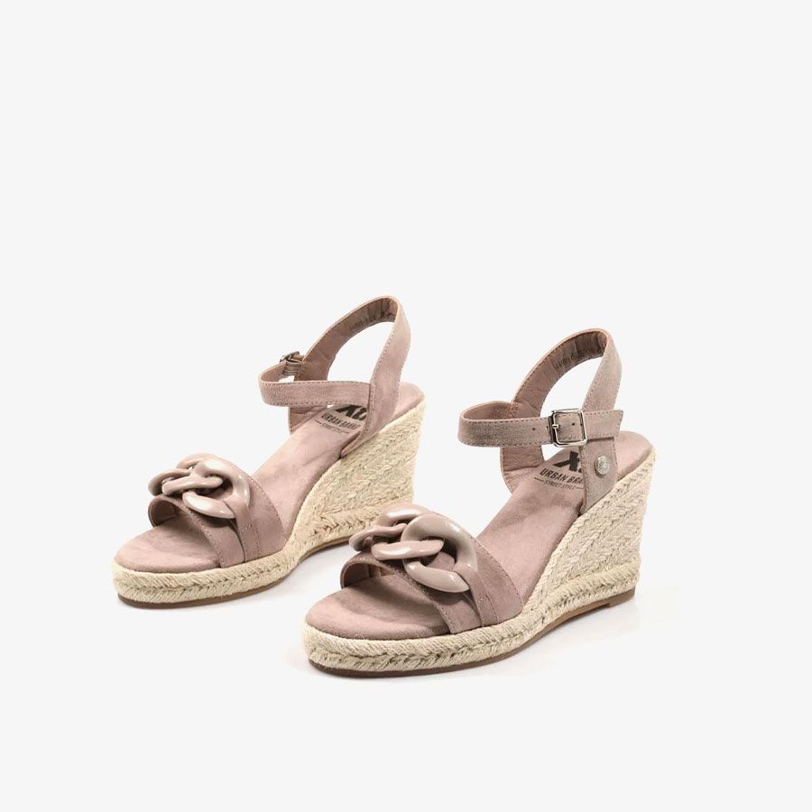  Giày Đế Xuồng Nữ XTI Taupe Microfiber Ladies Sandals 