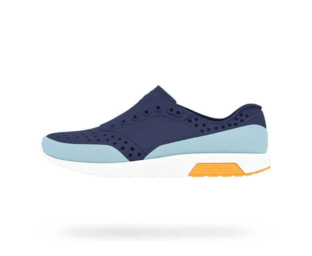 Giày native j lennox block junior (12105002) regatta blue/ shell white/ beanie yellow/ sky block