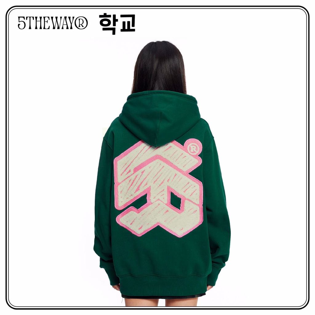  Áo Hoodie Unisex 5THEWAY® /sketch/ Embroider Traditional Fit Hoodie 