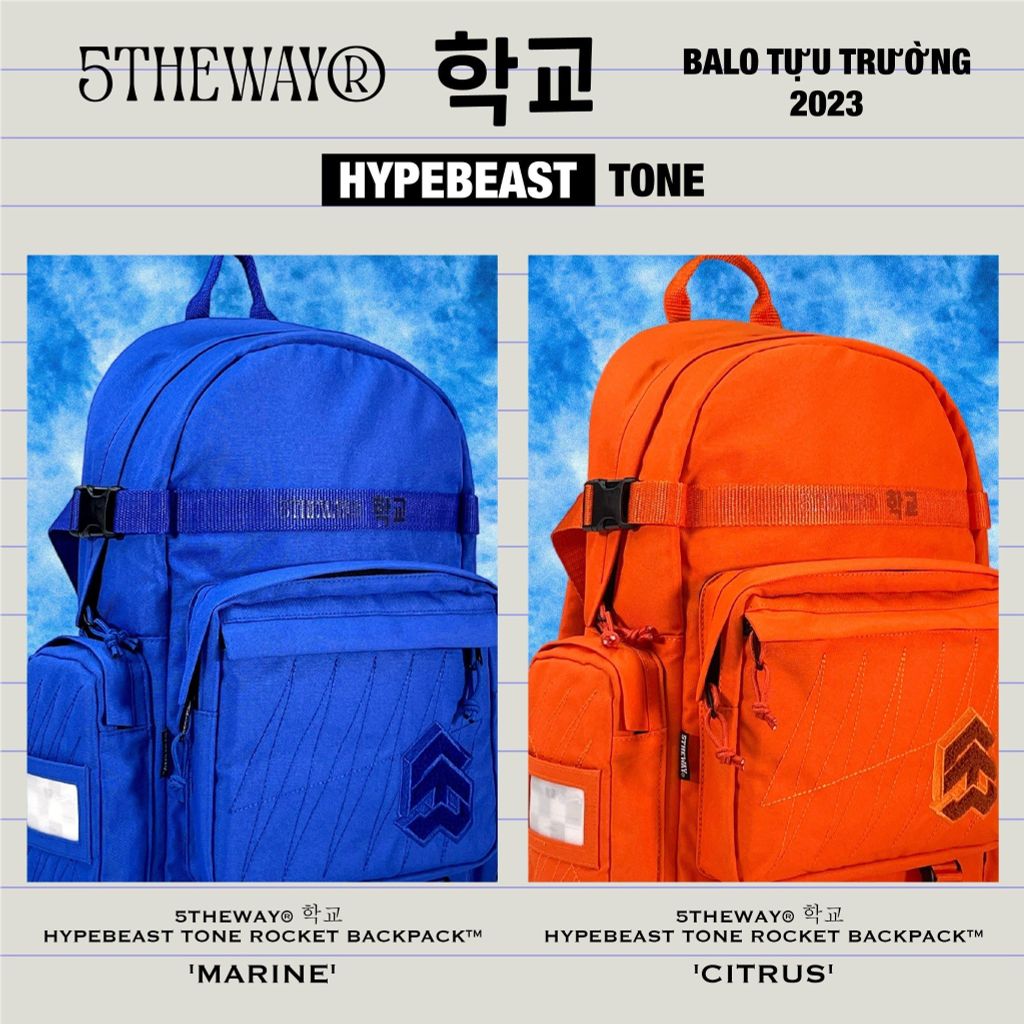  Balo Unisex 5THEWAY® 학교 HYPEBEAST TONE ROCKET BACKPACK™ 