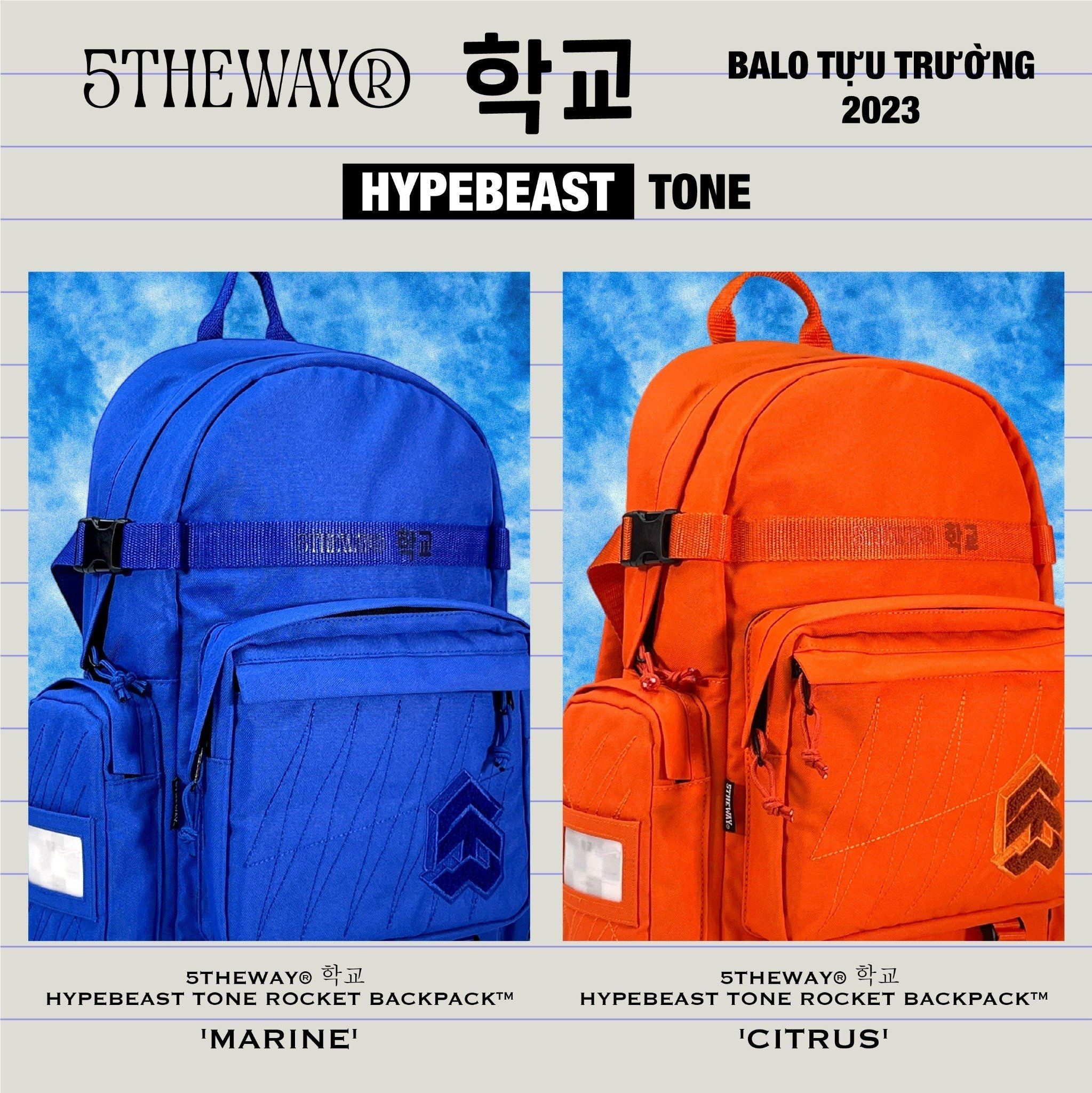  Balo Unisex 5THEWAY® 학교 HYPEBEAST TONE ROCKET BACKPACK™ 