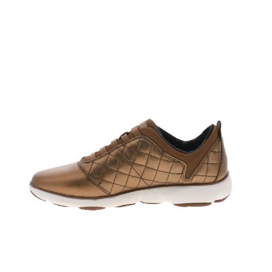 Giày sneaker geox d nebula c (d621ec) metal.goat bronze