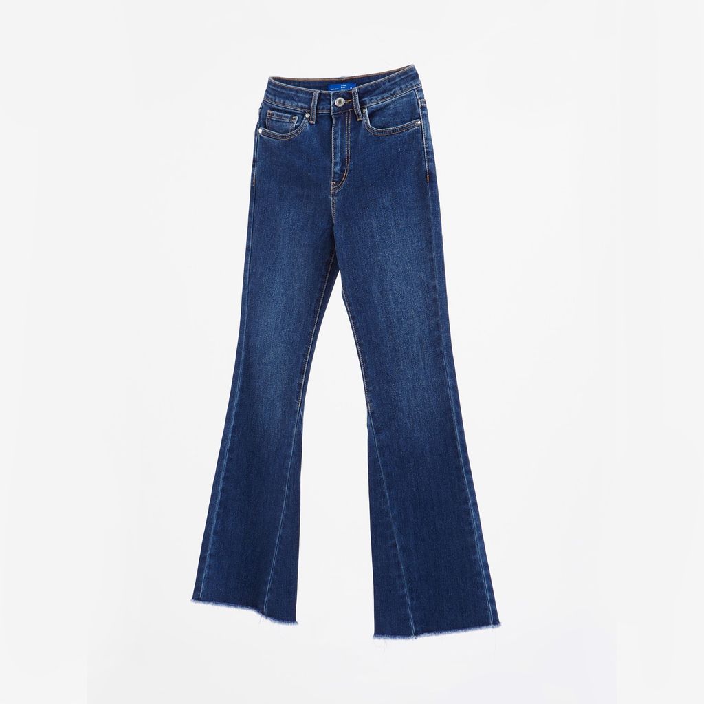  Quần Dài Nữ TheBlueTshirt Edgy Flare Jeans - Elastic Blue 