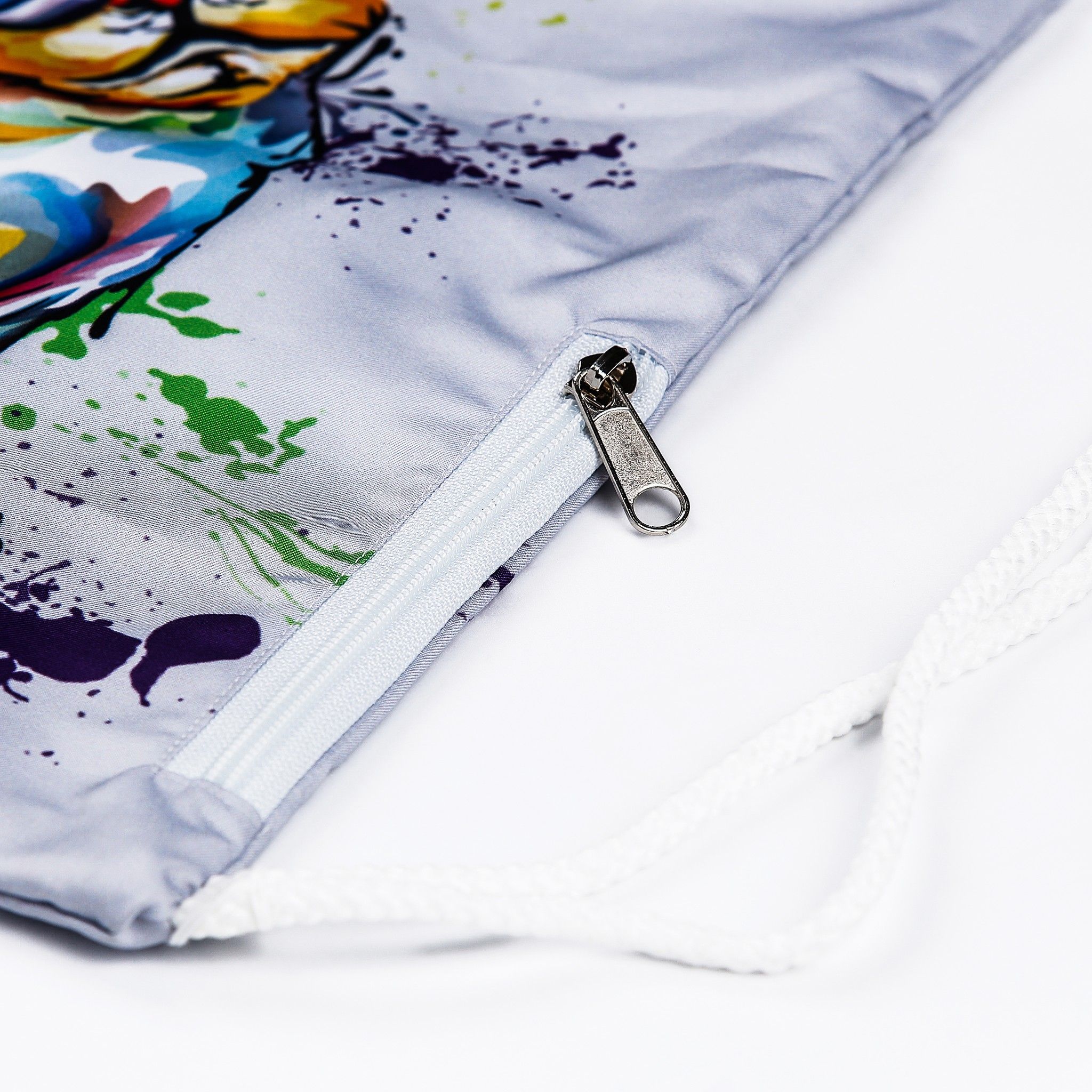 Túi XOX Zip Pockets Pug Dog Light Grey