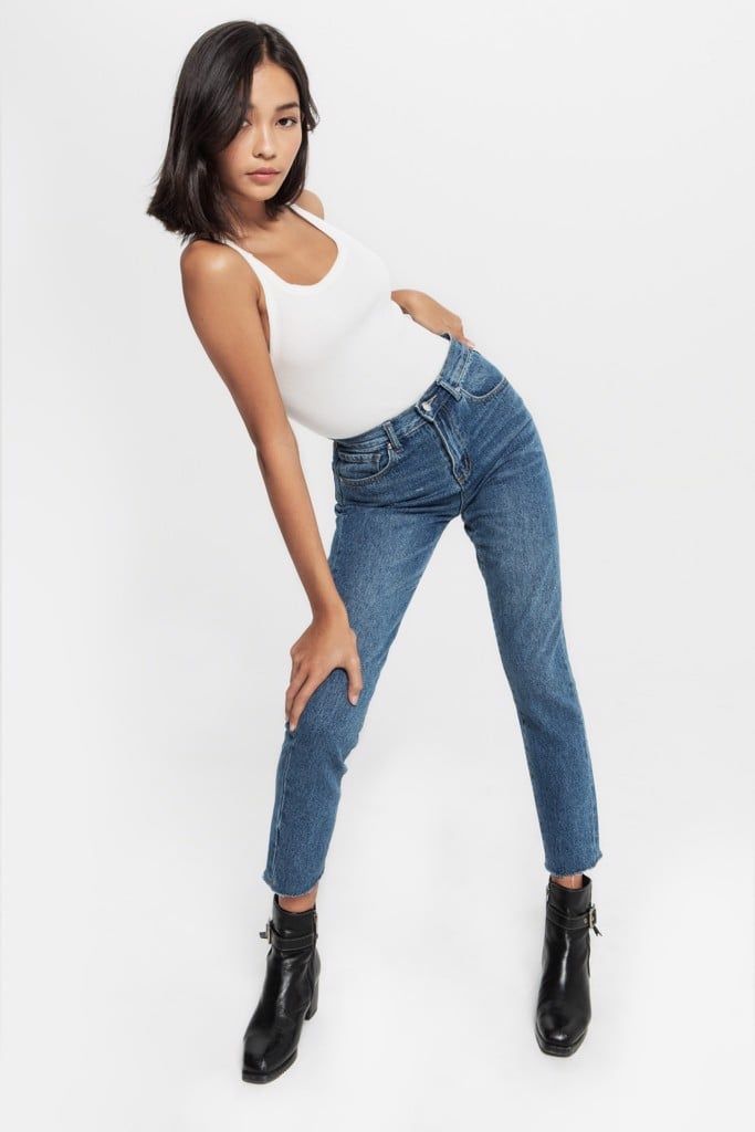  Quần Dài Nữ TheBlueTshirt Ankle Crop Jeans 