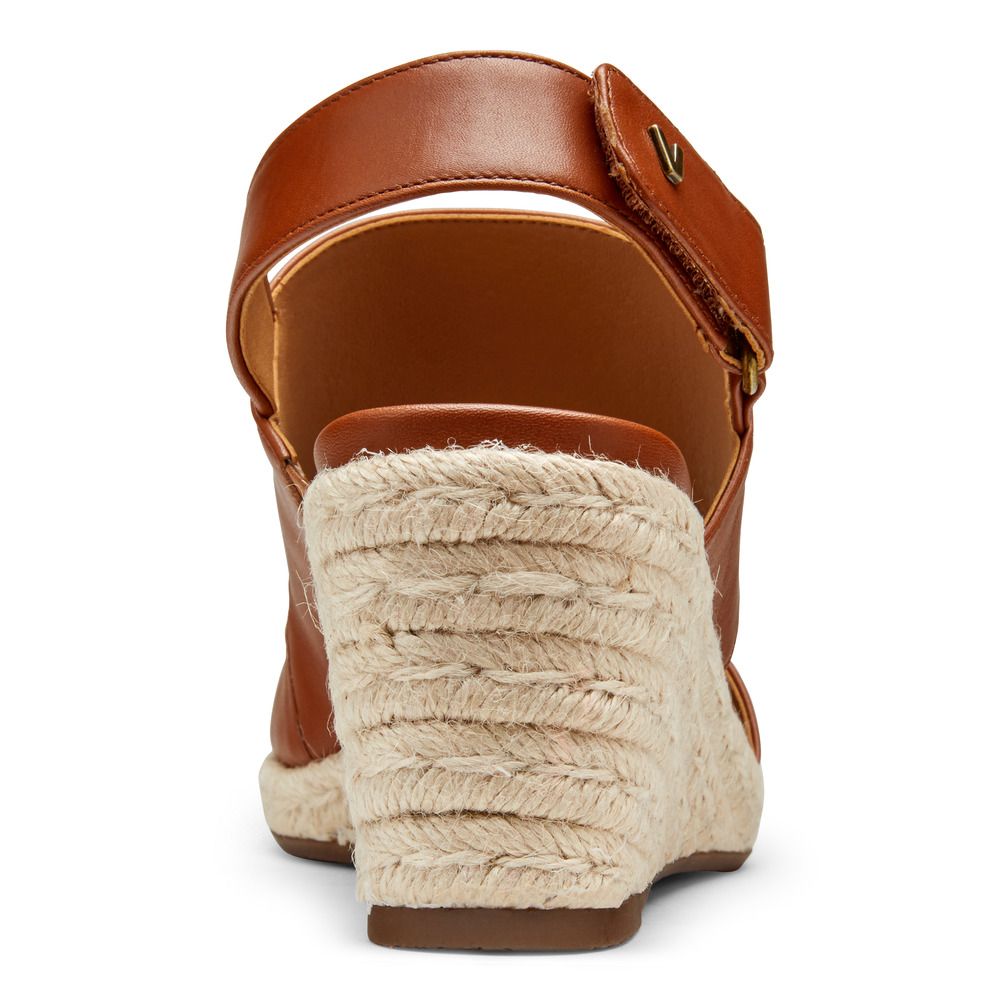 Giày sandal vionic w brooke leather (10011141) cognac