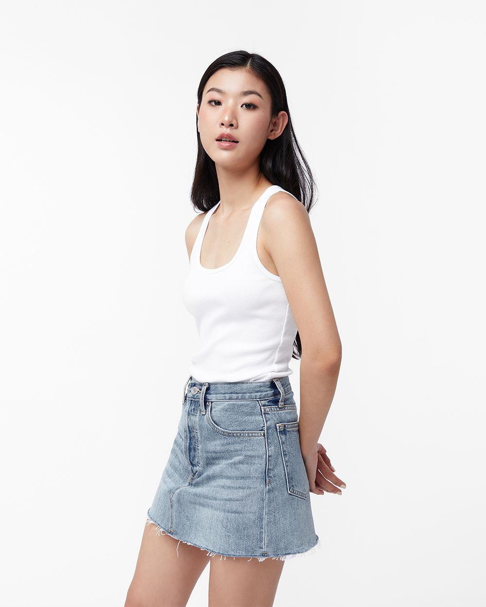  Chân Váy Nữ TheBlueTshirt Y2K Mini Skirt - Light Blue 