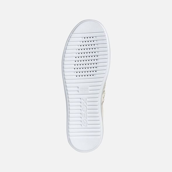 Giày sneaker Geox D PONTOISE D (D02FED) NAPPA+METAL.SYN WHITE/SILVER