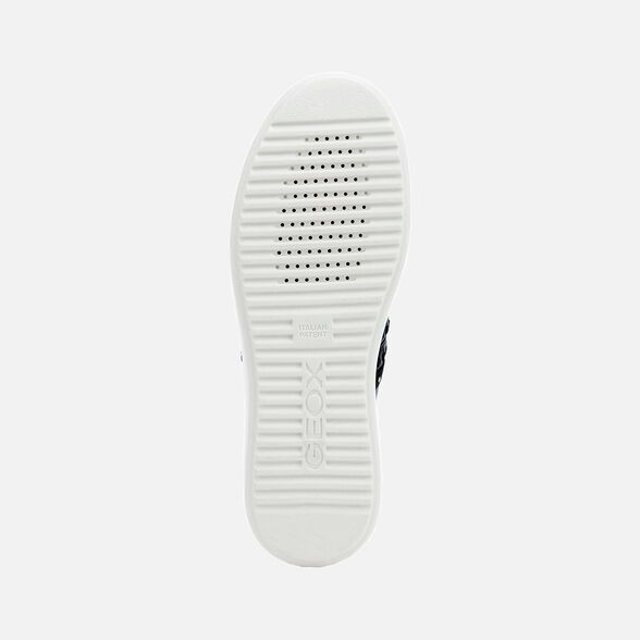Giày sneaker Geox D PONTOISE D (D02FED) NAPPA+METAL.SYN BLACK/LT GOLD