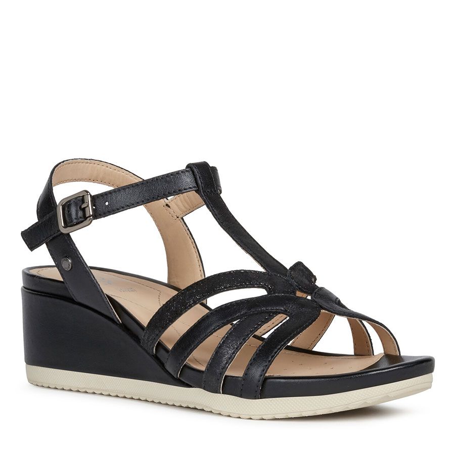 Giày geox d ischia g (d02gtg) nappa+shiny sue black
