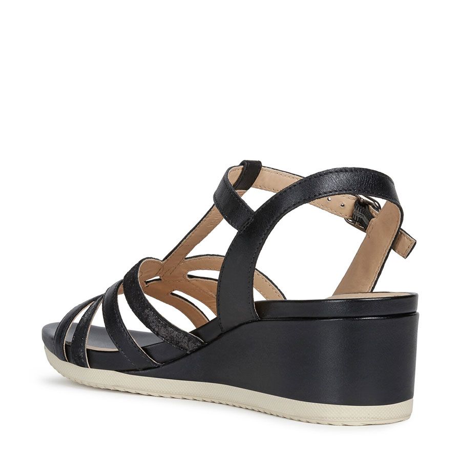 Giày geox d ischia g (d02gtg) nappa+shiny sue black