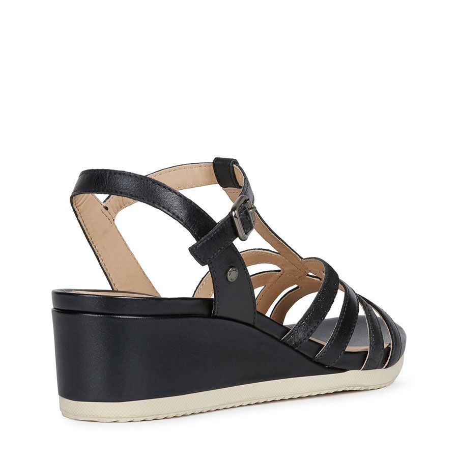 Giày geox d ischia g (d02gtg) nappa+shiny sue black