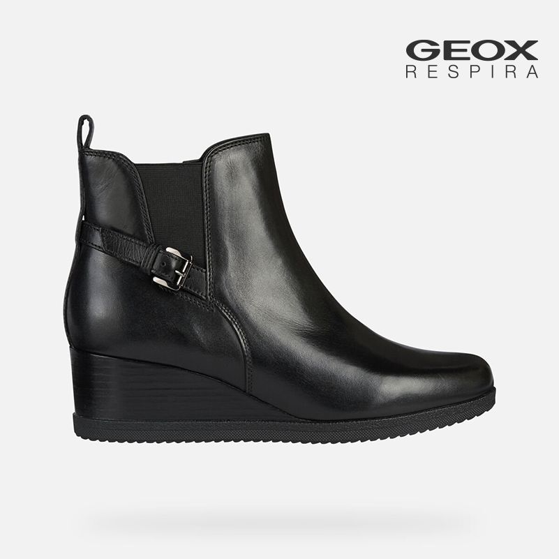 Giày Boots Nữ Geox D Anylla Wedge C - Smo.Lea