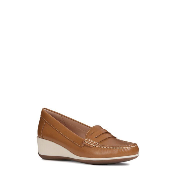 Giày geox d arethea b (d621sb) smooth leather curry