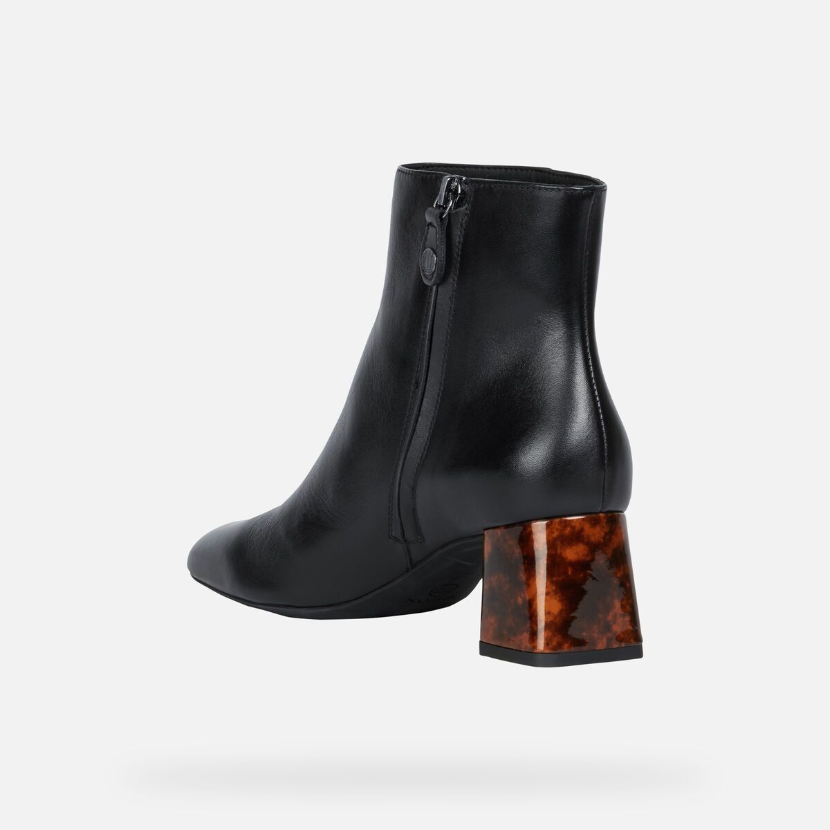 Giày boots geox d seyla c (d828vc) smo.lea+syn.pat black/rust