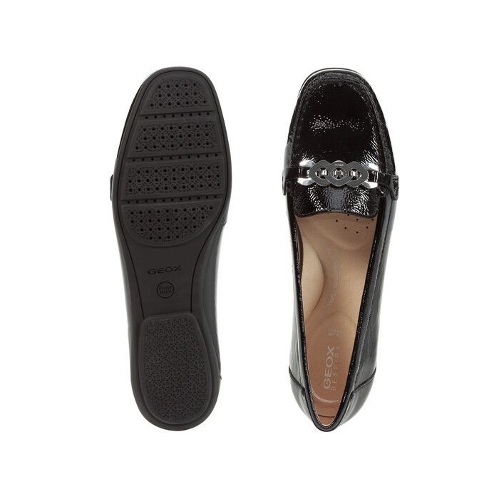 Giày geox d annytah moc a (d92bma) naplack leath black