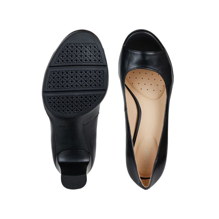 Giày cao gót geox d annya h.sand. d (d92cld) nappa goat lea black