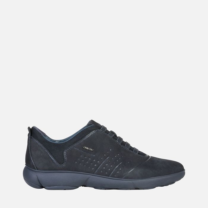 Giày sneaker geox d nebula d (d941ed) nbk lea dk navy