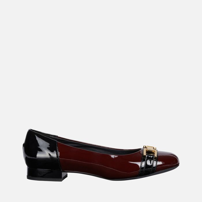 Giày geox d wistrey a (d944ga) pat lea+pat gbk bordeaux/black