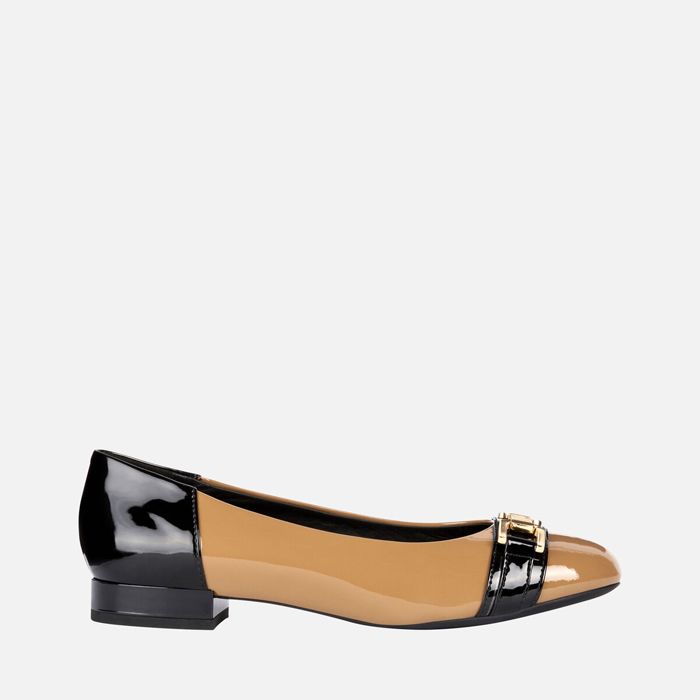 Giày Búp Bê Geox D Wistrey A Lt Brown/Black