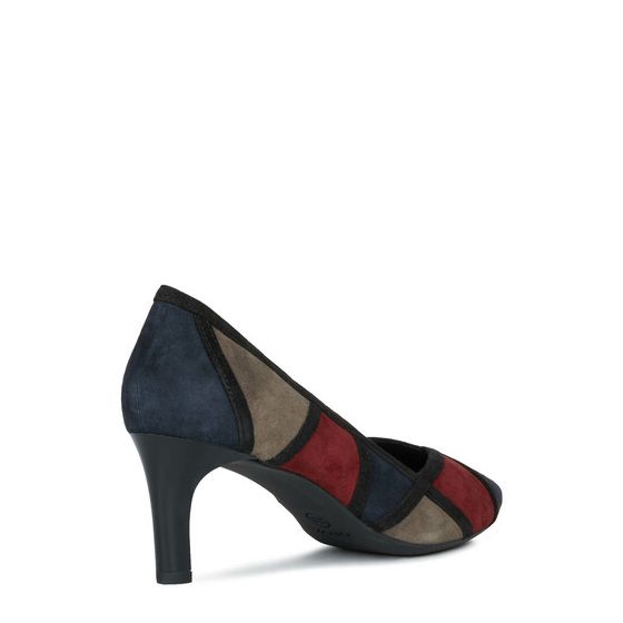 Giày cao gót geox d bibbiana a (d949ca) goat suede dk navy/bordeaux