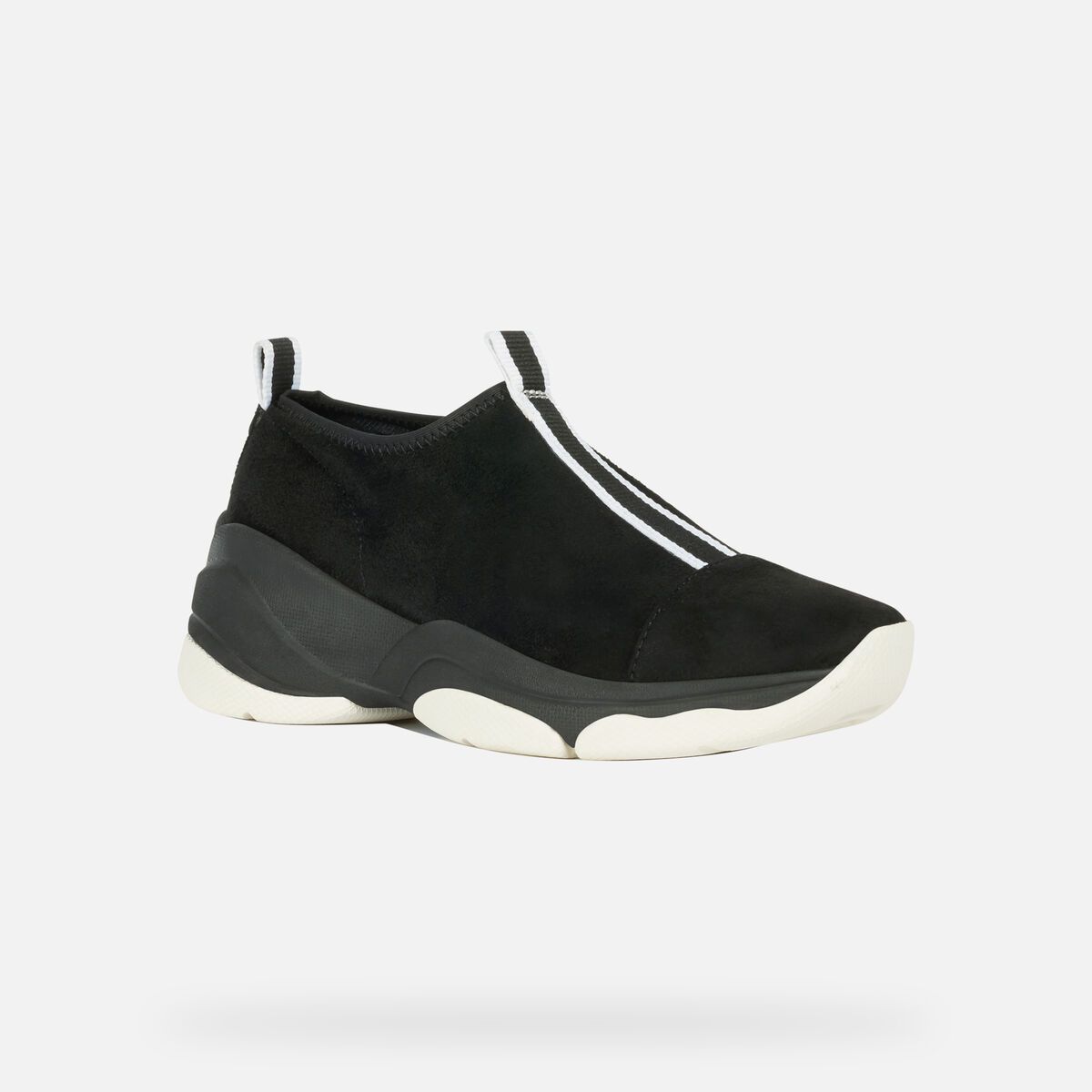 Giày sneaker geox d kirya b (d94bpb) stretch microfib. dark black