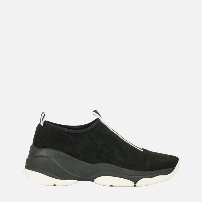 Giày sneaker geox d kirya b (d94bpb) stretch microfib. dark black