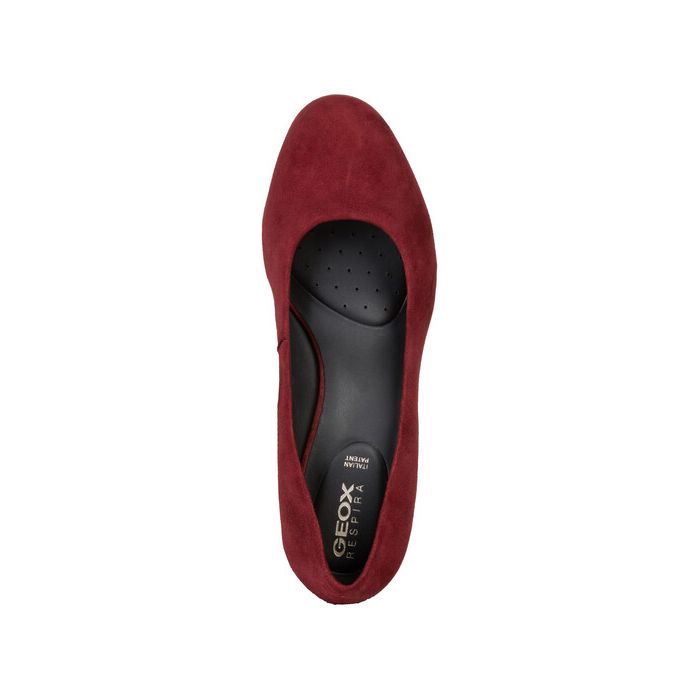 Giày cao gót geox d calinda m. b (d94efb) goat suede bordeaux
