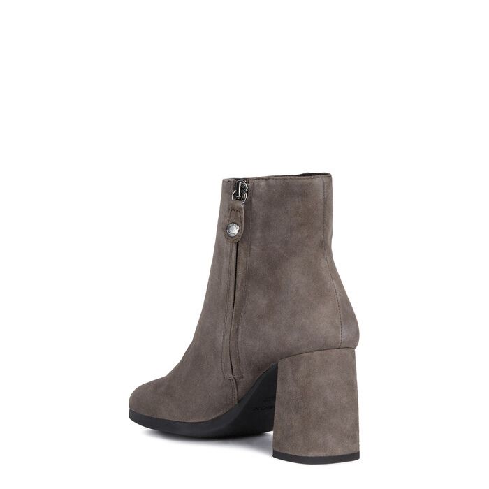 Giày boots geox d calinda h. a (d94ega) goat suede chestnut