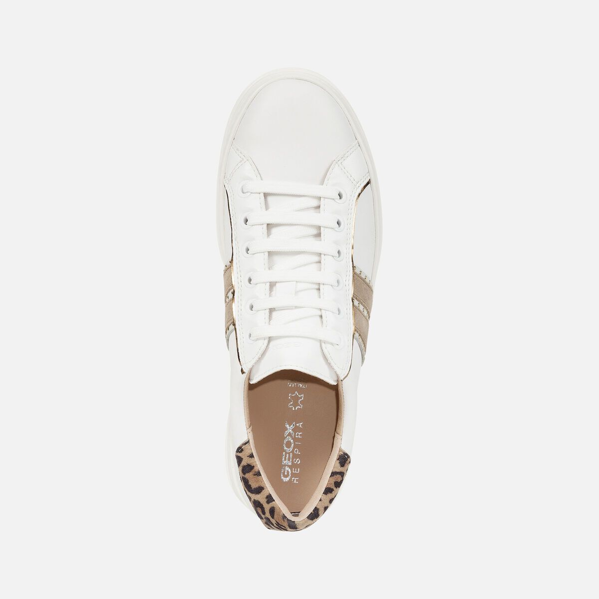 Giày sneaker geox d pontoise d (d94fed) nappa+metal.synt white
