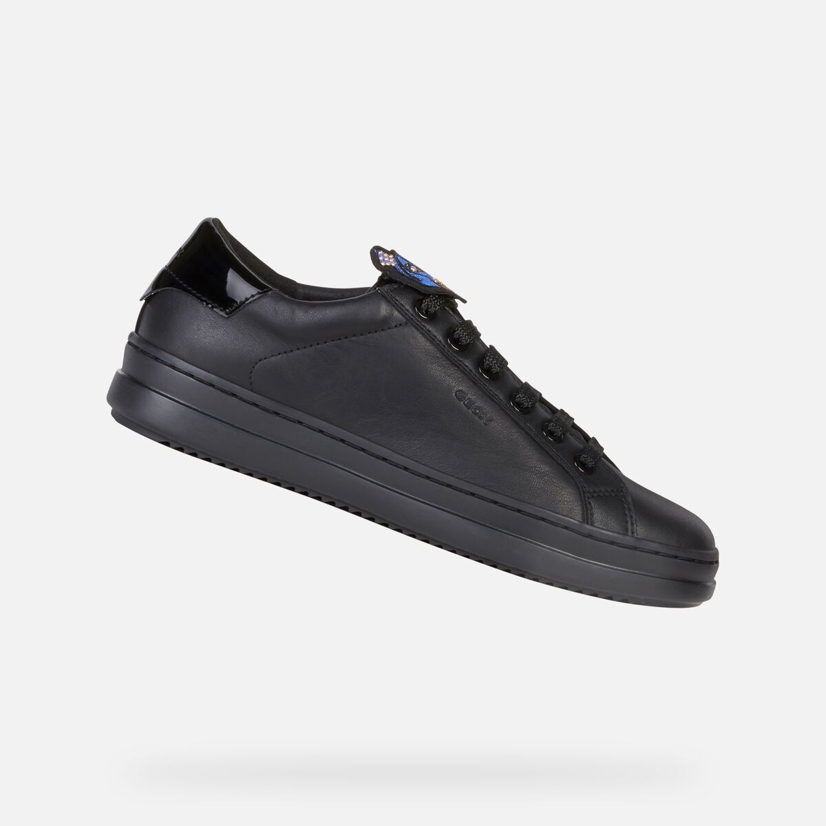 Giày sneaker geox d pontoise e (d94fee) nappa black