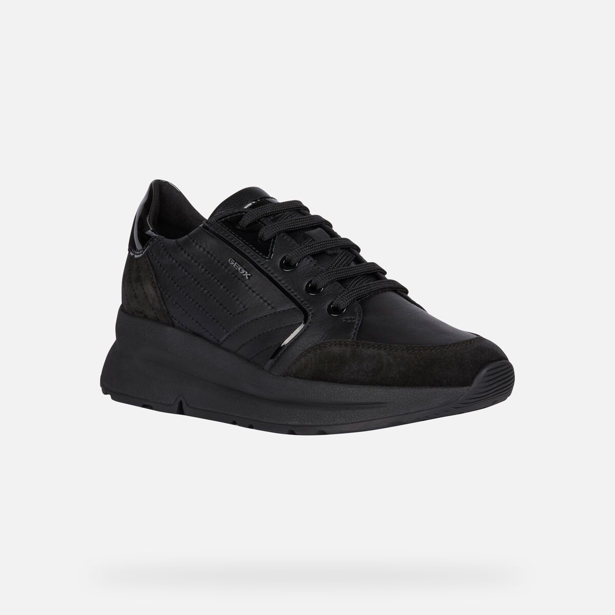Giày sneaker geox d backsie a (d94fla) nappa+suede black