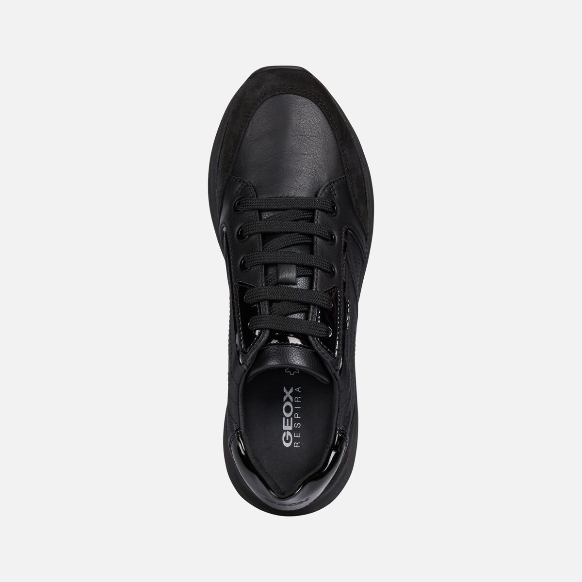 Giày sneaker geox d backsie a (d94fla) nappa+suede black