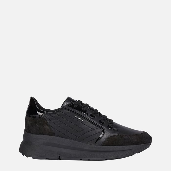 Giày sneaker geox d backsie a (d94fla) nappa+suede black