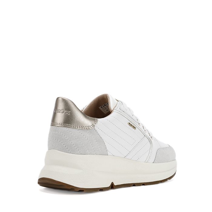 Giày sneaker geox d backsie a (d94fla) nappa+suede white/off white