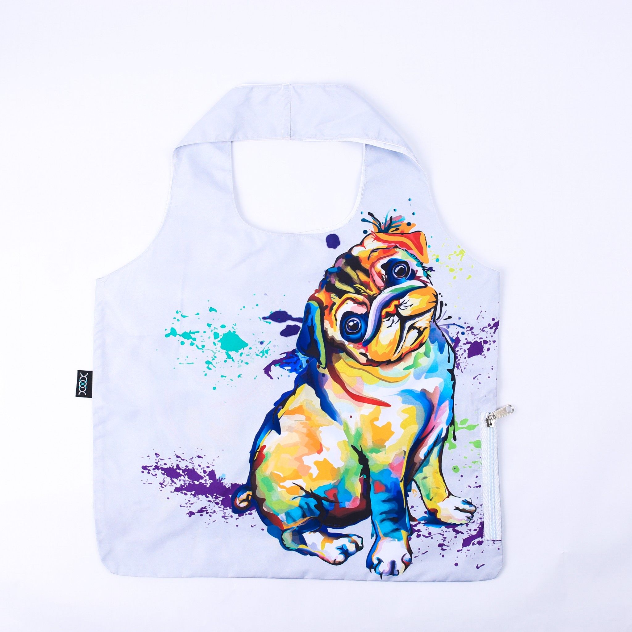 Túi XOX Small Pug Dog Light Grey