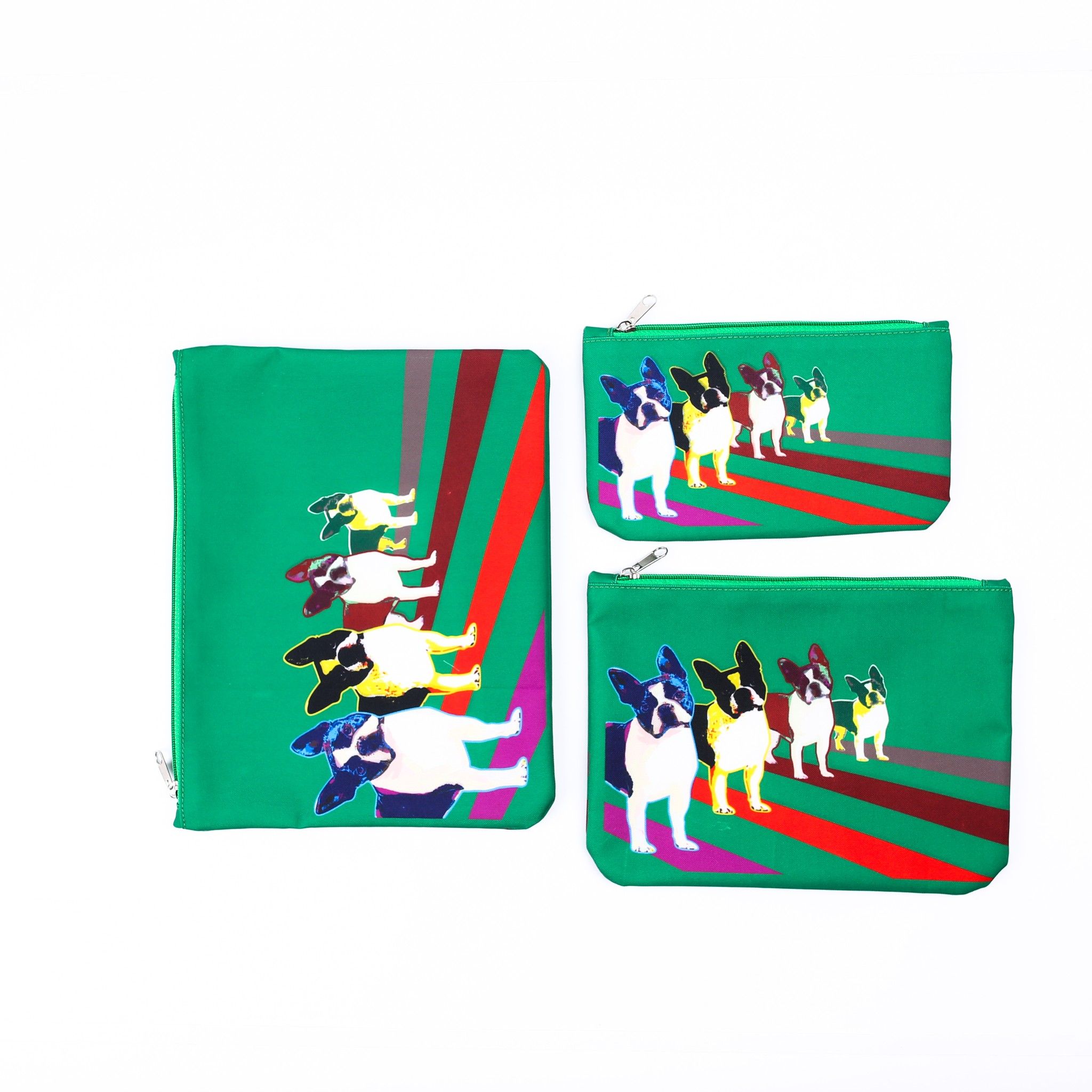 Túi XOX Zip Pockets 4 Pull Dogs Green