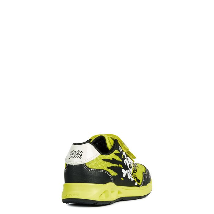 Giày sneaker geox j dakin b. b (j929fb) mesh+tumbl.synt lime/black