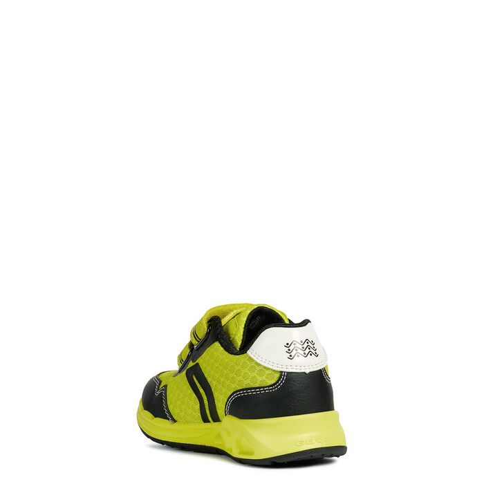Giày sneaker geox j dakin b. b (j929fb) mesh+tumbl.synt lime/black