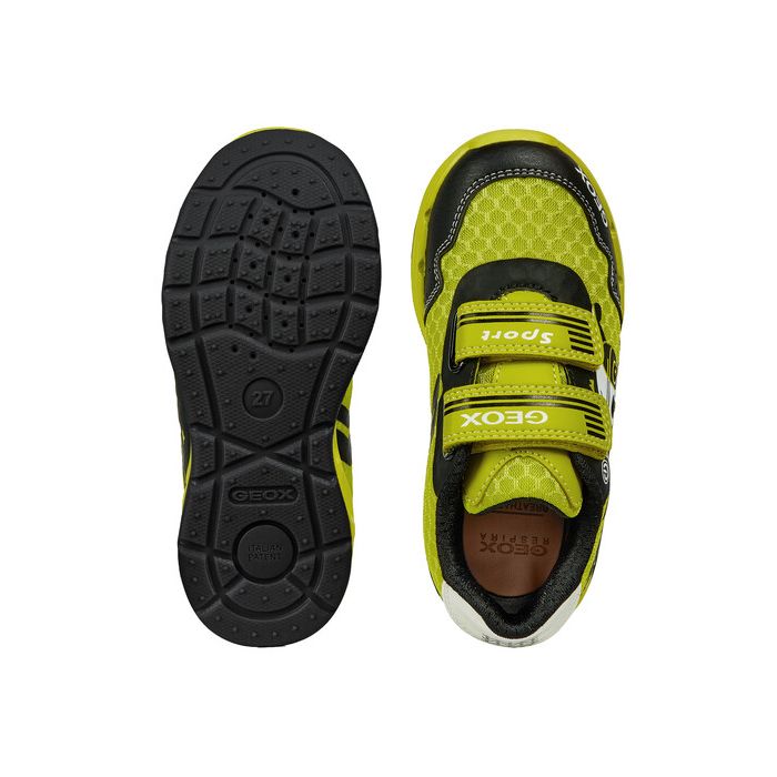 Giày sneaker geox j dakin b. b (j929fb) mesh+tumbl.synt lime/black