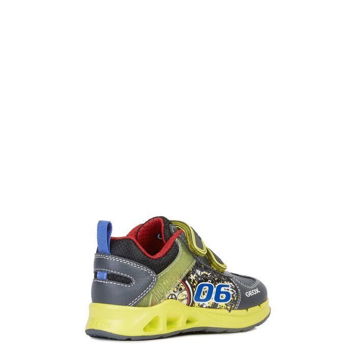 Giày sneaker geox j dakin b. a (j949fa) geobuck+text grey/lime