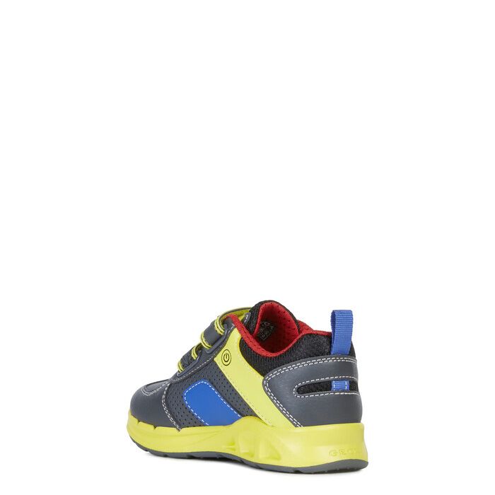 Giày sneaker geox j dakin b. a (j949fa) geobuck+text grey/lime