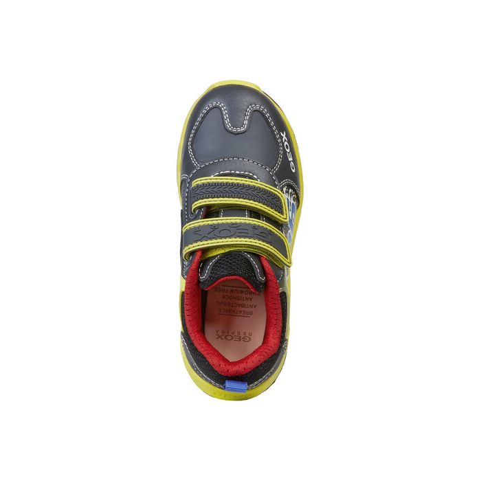 Giày sneaker geox j dakin b. a (j949fa) geobuck+text grey/lime