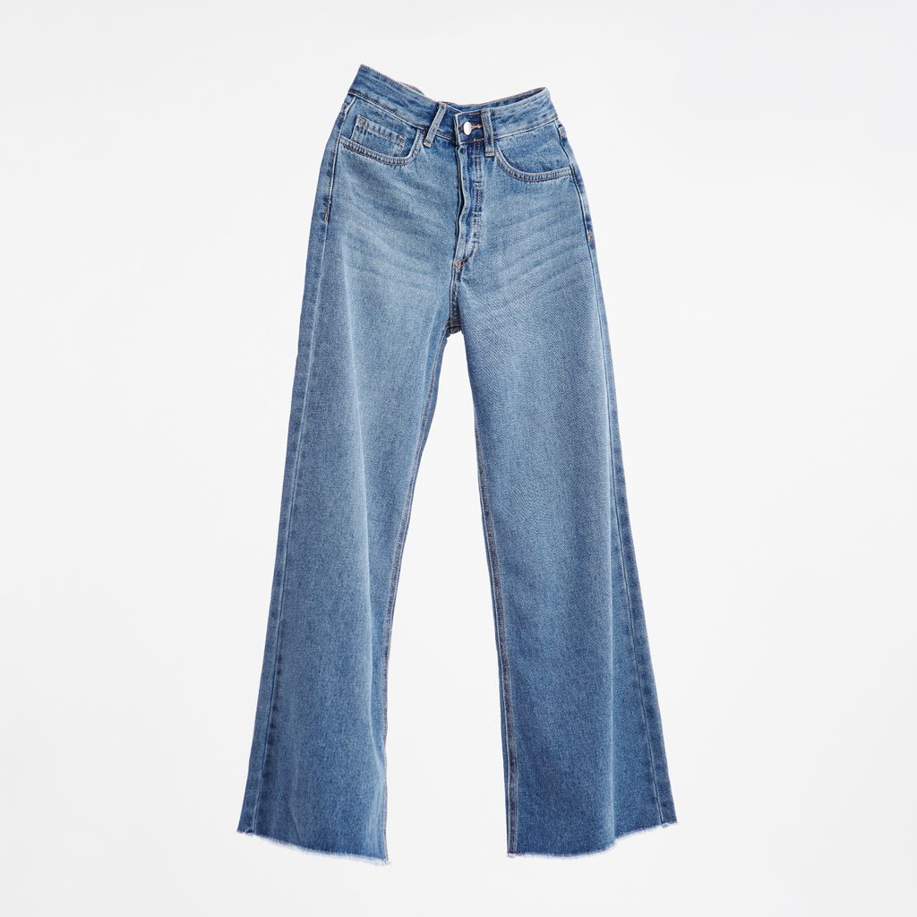  Quần Dài Nữ TheBlueTshirt City Wide Leg Jeans - True Wash 