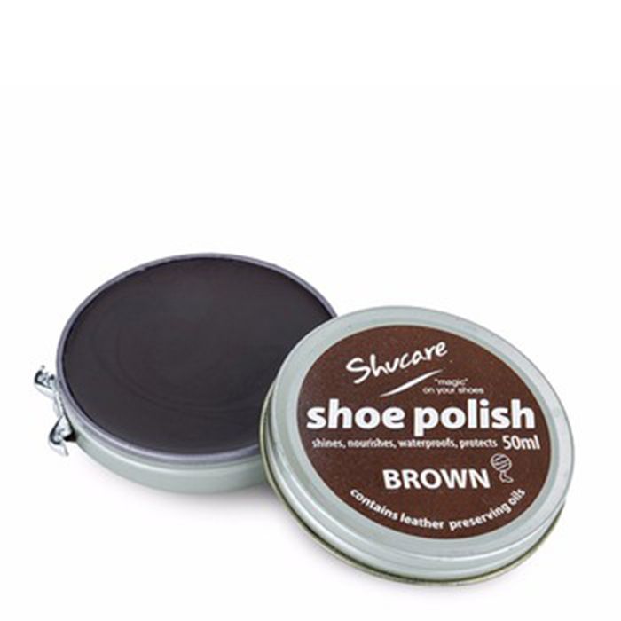  Xi Kem Đánh Giày Shucare Tin Shoe Polish (Brown - Màu Nâu) 