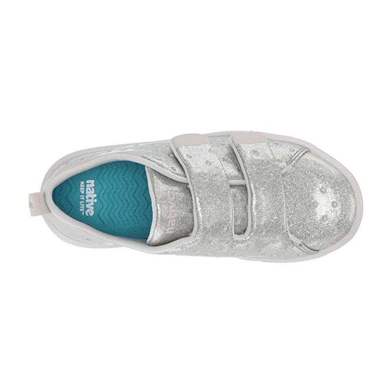 Giày native j monaco glitter junior (22104407) silver glitter/ mist grey