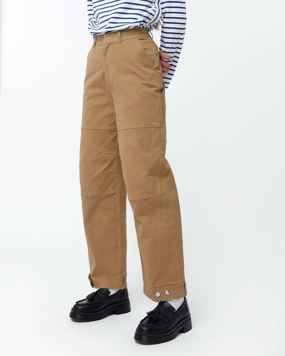  Quần Dài Nữ TheBlueTshirt Khaki Work Pants - Brown 