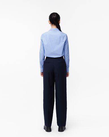  Quần Dài Nữ TheBlueTshirt Straight Leg Cotton Trousers - Navy 