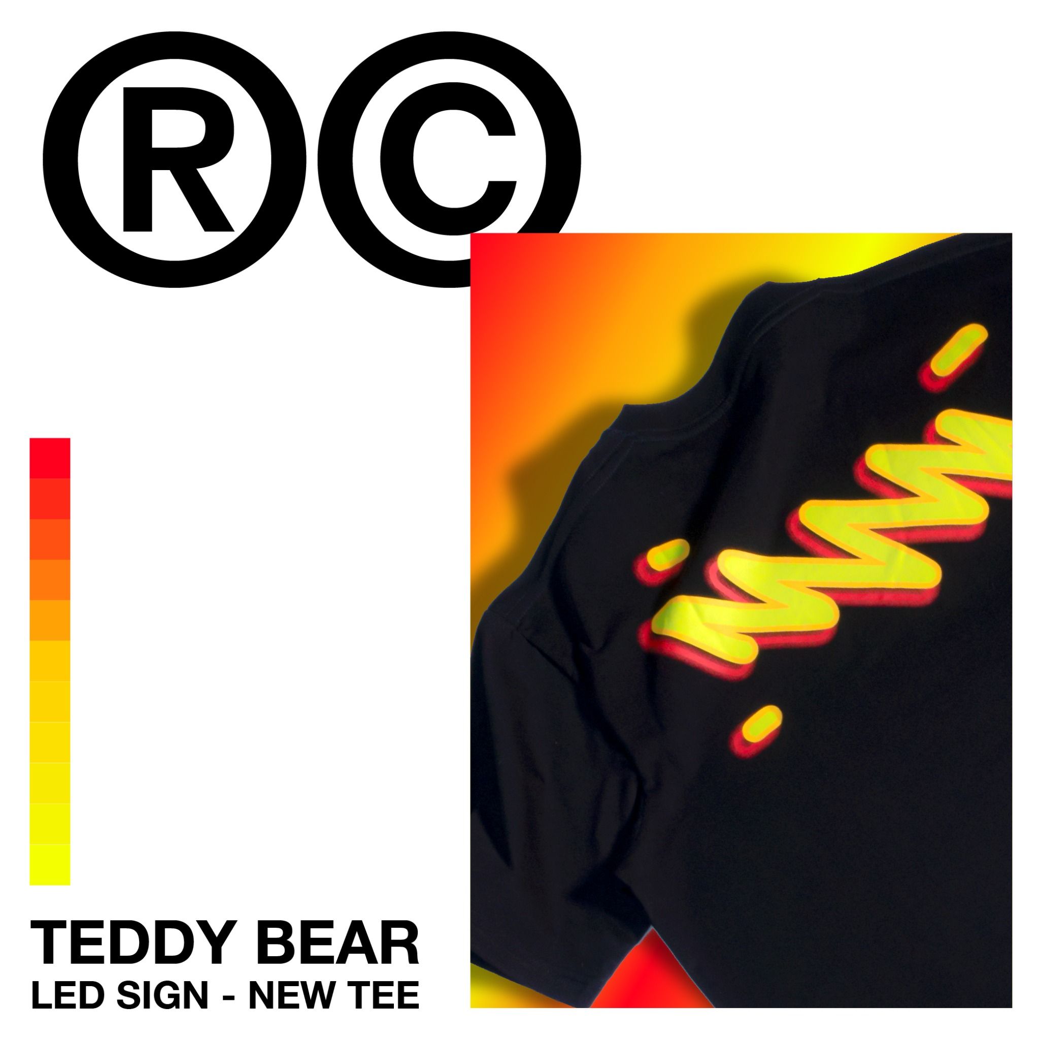  Áo Thun Unisex 5THEWAY® LED SIGN /teddy bear/ NEW TEE™ 