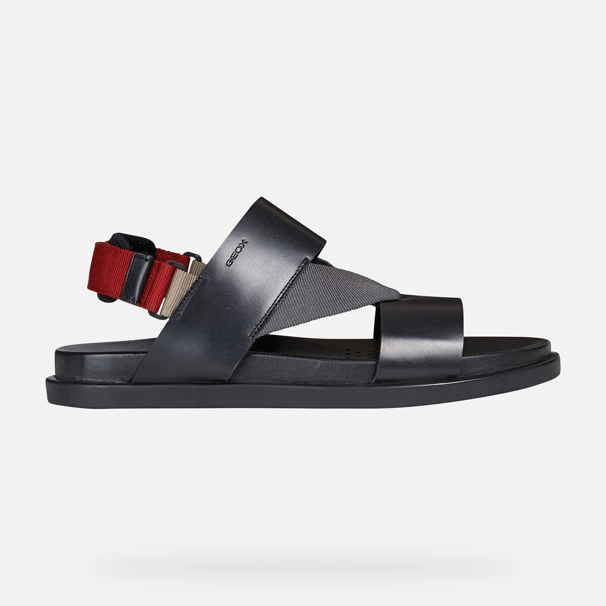 Giày Sandal Nam Geox U Taormina B - Smo.Lea+Text